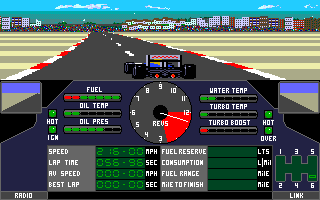 Nigel Mansell's Grand Prix (Amiga) screenshot: Driving in W.Germany