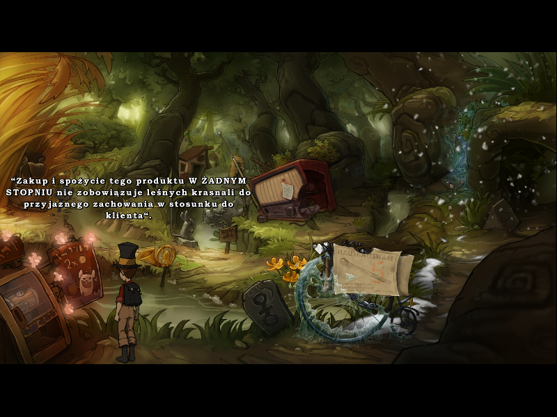 The Night of the Rabbit (Windows) screenshot: The dwarves seem to take pride at being grumpy and a little rude... ;)