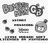 Bomber Man GB (Game Boy) screenshot: (Bomberman GB) Title screen