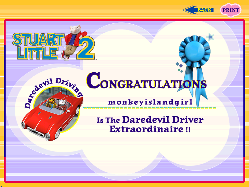 Stuart Little 2 (Windows) screenshot: Your very certificate!