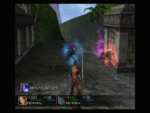 Summoner 2 (GameCube) screenshot: Some more of those glowing things attack