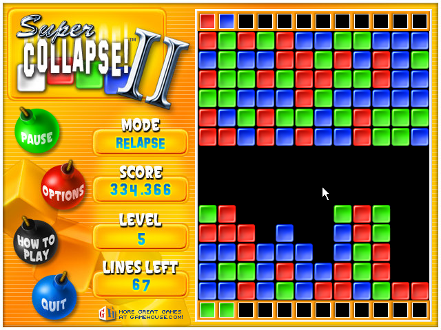 Super Collapse! II (Windows) screenshot: Relapse mode