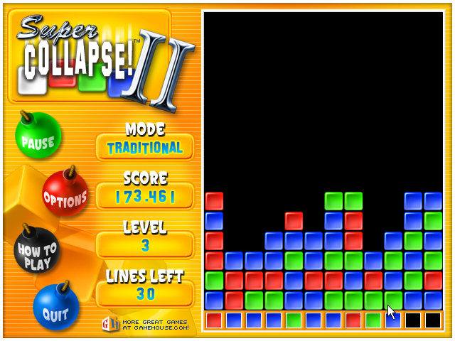 Super Collapse! II (Windows) screenshot: Traditional Mode
