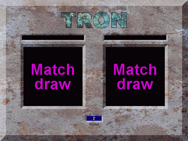 UwiTron (Windows) screenshot: Draw - no one has won the two-game match