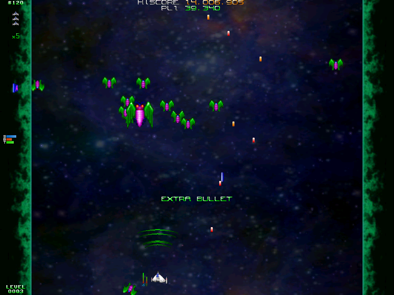 Warblade (Windows) screenshot: Ingame, an early level