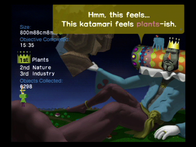 We ♥ Katamari (PlayStation 2) screenshot: Objective completed!