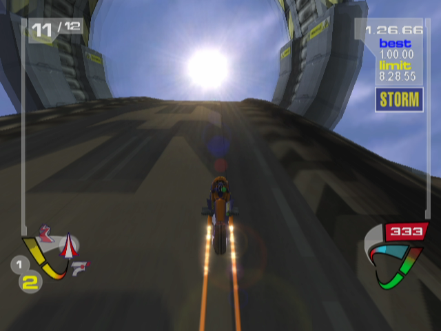 XGIII: Extreme G Racing (GameCube) screenshot: Lens Flare