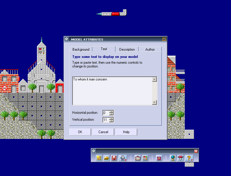 Blockworks Lite (Windows) screenshot: Adding text.