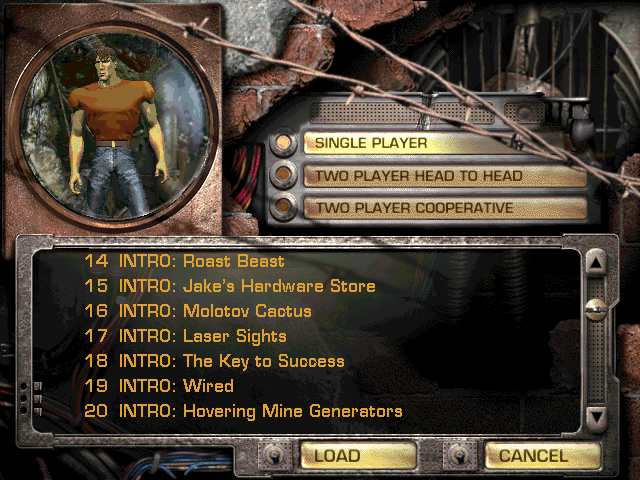 Hunter Hunted (Windows) screenshot: Mission Selection