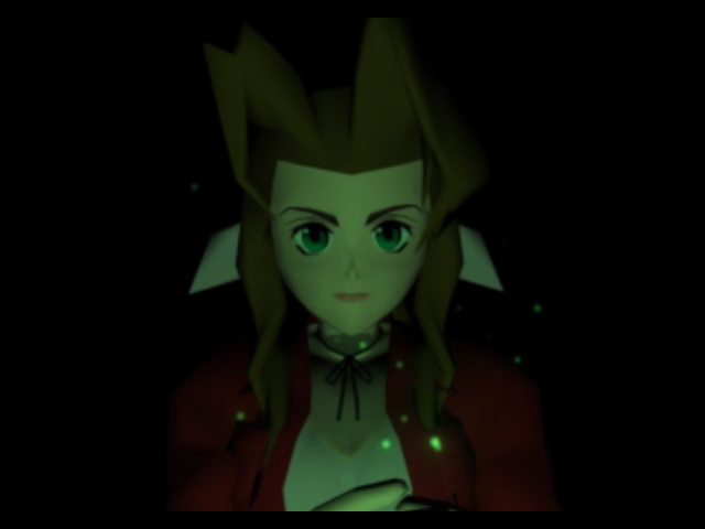 Final Fantasy VII (PlayStation) screenshot: First cutscene of the game... a flower girl?