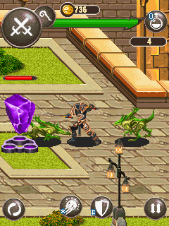 Dungeon Hunter: Curse of Heaven (J2ME) screenshot: Destroying a crystal