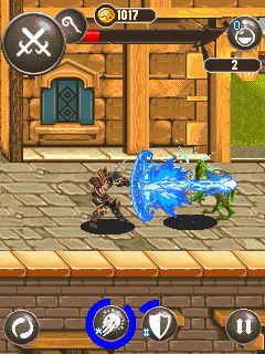 Dungeon Hunter: Curse of Heaven (J2ME) screenshot: Using the bracer attack