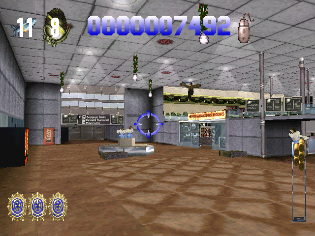 Die Hard Trilogy (PlayStation) screenshot: DH2 - Now inside Dulles Airport