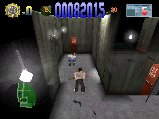 Die Hard Trilogy (PlayStation) screenshot: DH1 - Free the hostages