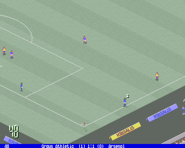 Manchester United: The Double (Amiga) screenshot: Throw in