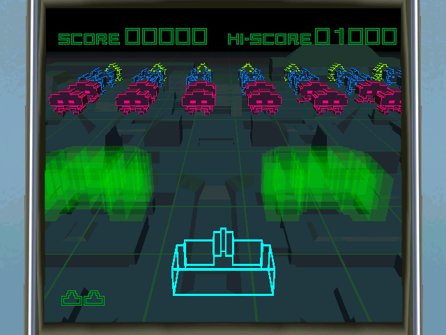 Space Invaders: Anniversary (Windows) screenshot: 3D - Game play