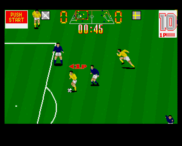 Euro Champ '92 (Amiga) screenshot: Good opportunity here