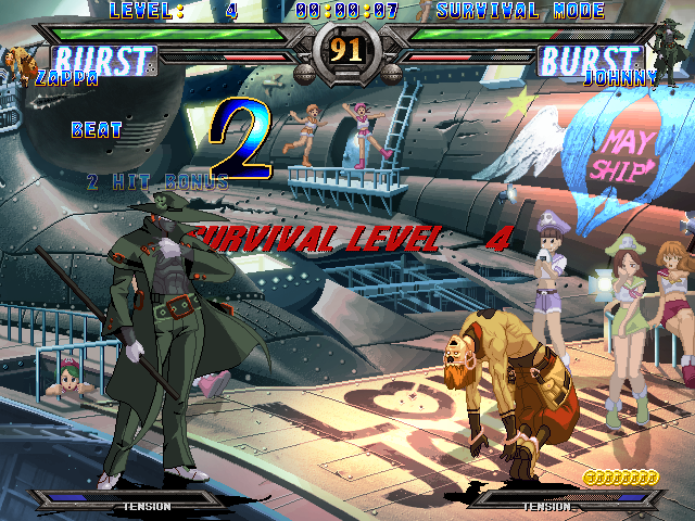 Guilty Gear X2: The Midnight Carnival #Reload (Windows) screenshot: Survival mode