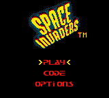 Space Invaders (Game Boy Color) screenshot: Main menu.
