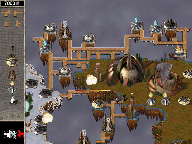 NetStorm: Islands at War (Windows) screenshot: Our island is under attack!