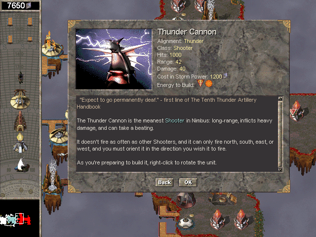 NetStorm: Islands at War (Windows) screenshot: In-game documentation