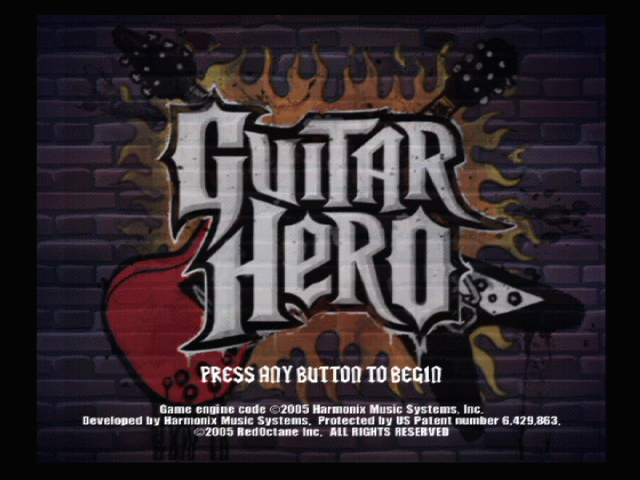 Guitar Hero (PlayStation 2) screenshot: Title screen