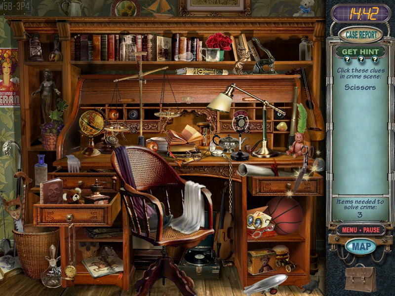 Mystery Case Files: Huntsville (Windows) screenshot: Found the scissors