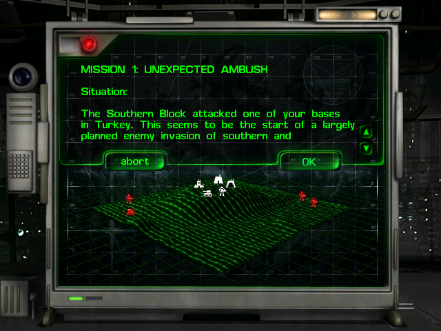 Mayday: Conflict Earth (Windows) screenshot: Mission briefing