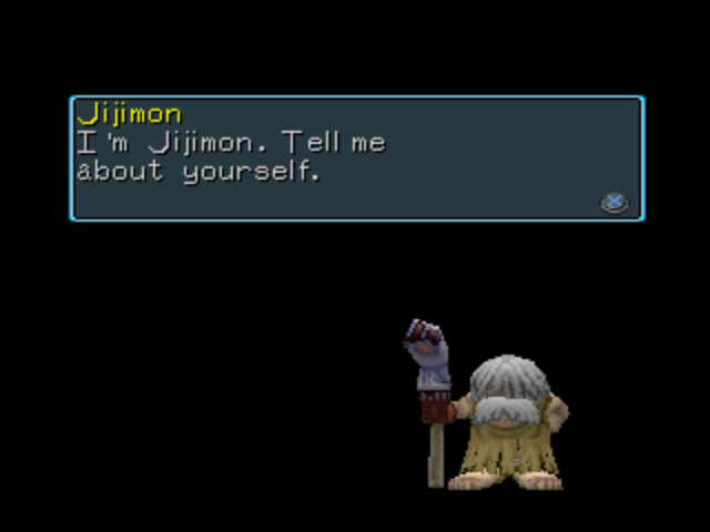 Digimon World (PlayStation) screenshot: Hello, Jijimon