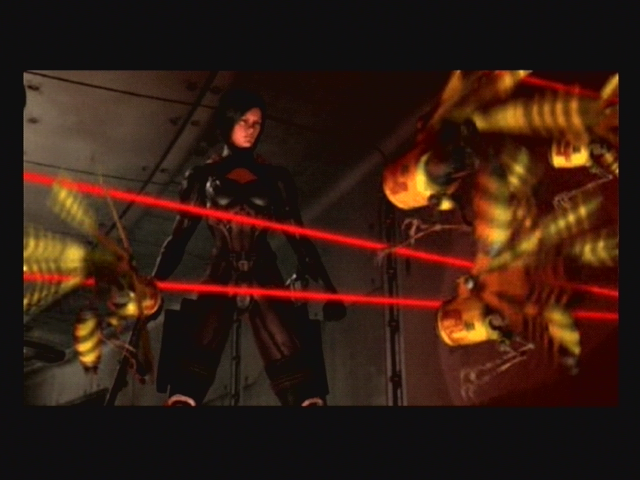 Æon Flux (PlayStation 2) screenshot: Part of the opening sequence