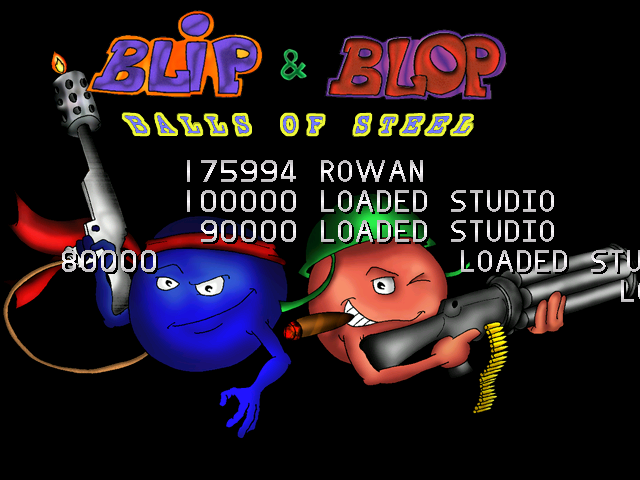Blip & Blop: Balls of Steel (Windows) screenshot: High Score table