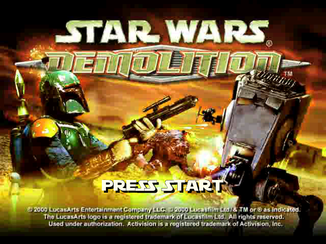 Star Wars: Demolition (PlayStation) screenshot: Title screen.