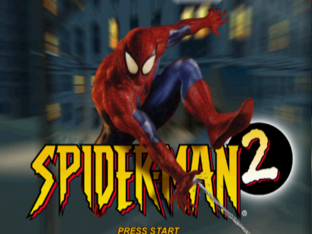 Spider-Man 2: Enter: Electro (PlayStation) screenshot: Title screen.