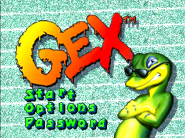 Gex (PlayStation) screenshot: Main menu