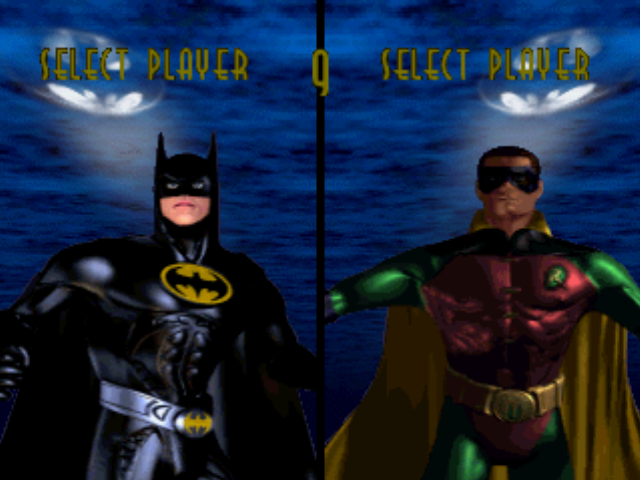 Batman Forever (PlayStation) screenshot: Character selection.