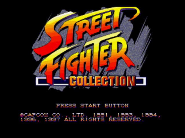 Street Fighter Collection (PlayStation) screenshot: Title screen