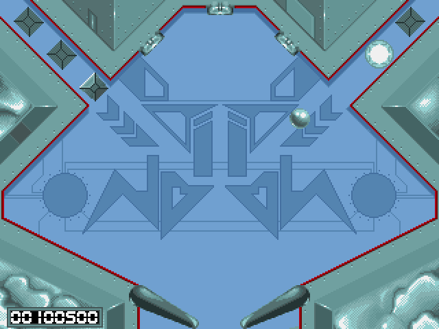 Living Ball (DOS) screenshot: One of the Metallic bonus levels. Destroy the spinning squares.