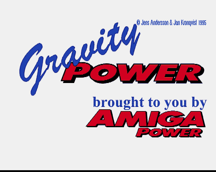 Gravity Power (Amiga) screenshot: Presentation screen