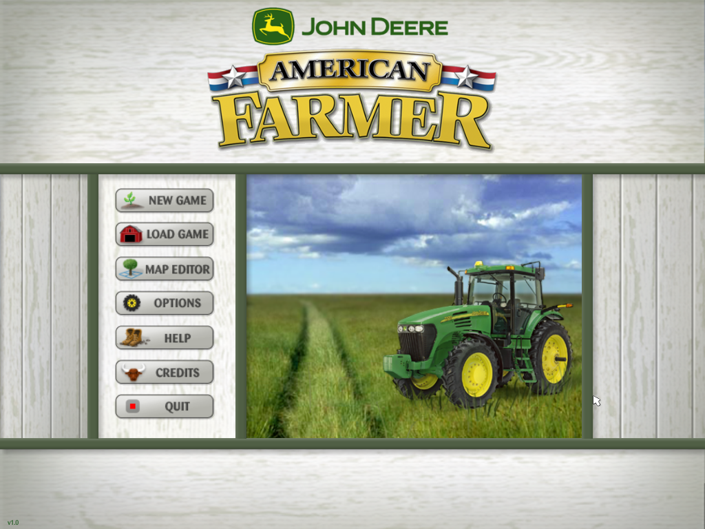 John Deere: American Farmer (Windows) screenshot: Title Screen