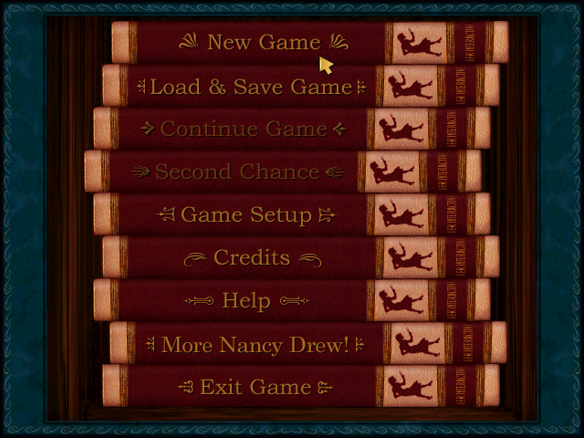 Nancy Drew: Danger by Design (Windows) screenshot: Main Menu