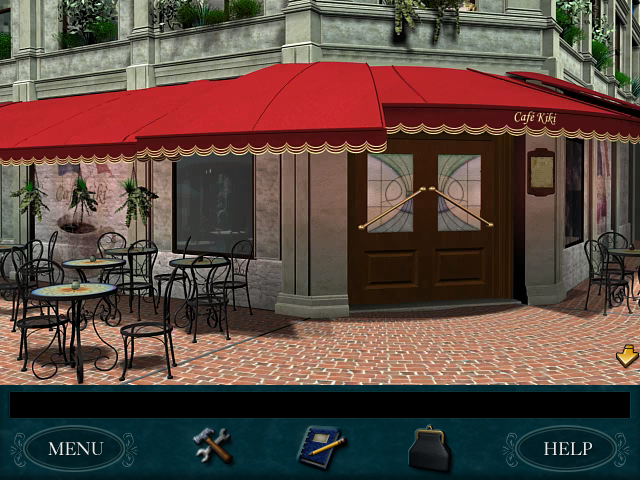 Nancy Drew: Danger by Design (Windows) screenshot: Cafe Kiki where that Traquenard likes to frequent