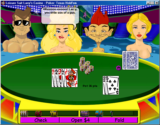 Leisure Suit Larry's Casino (Windows) screenshot: Looks like Larry was lucky there, unfortunately for Wydoncha
