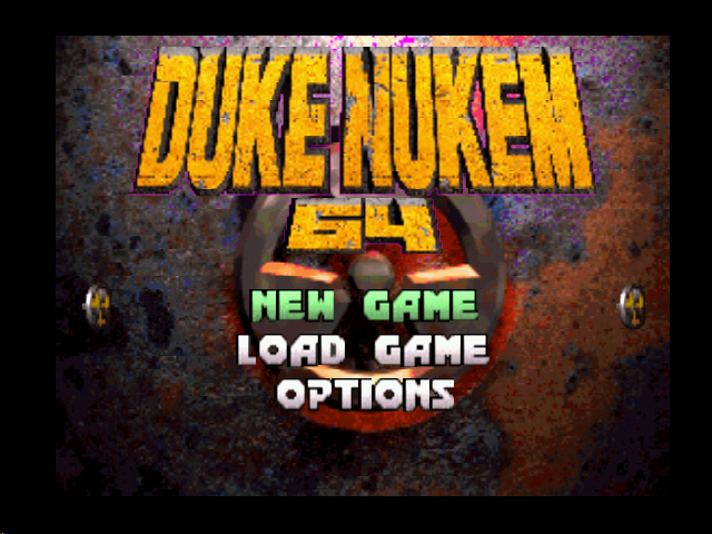 Duke Nukem 64 (Nintendo 64) screenshot: Main menu