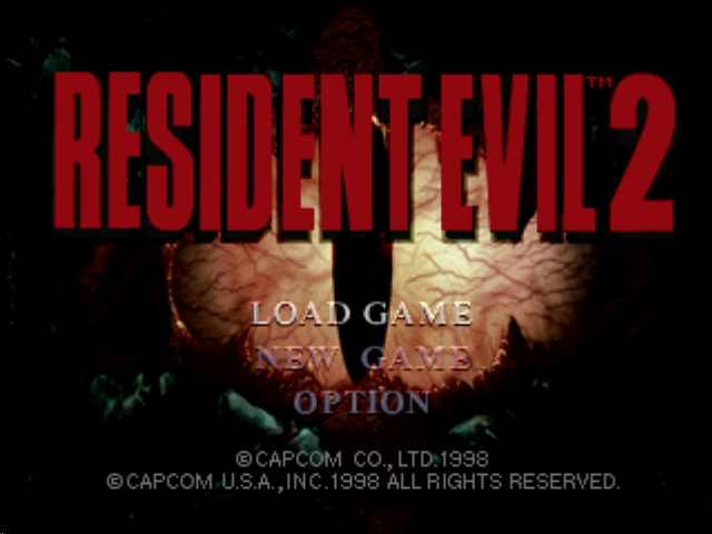Resident Evil 2 (PlayStation) screenshot: Title screen