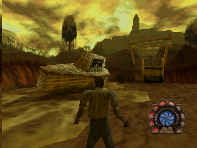 Shadow Man (Nintendo 64) screenshot: Shadow Man is an ordinary human in the day. The game starts in the Louisiana bayou .