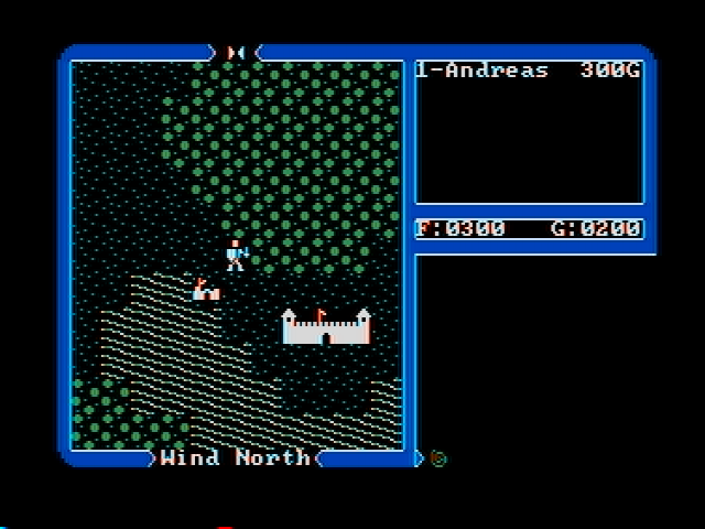 Ultima IV: Quest of the Avatar (DOS) screenshot: Game start (CGA with composite monitor)