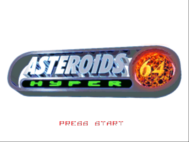 Asteroids Hyper 64 (Nintendo 64) screenshot: Title screen.