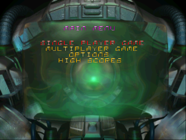 Asteroids Hyper 64 (Nintendo 64) screenshot: Menu screen.