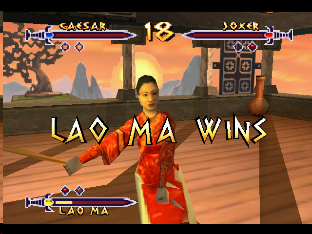 Xena: Warrior Princess - The Talisman of Fate (Nintendo 64) screenshot: Lao Ma wins!