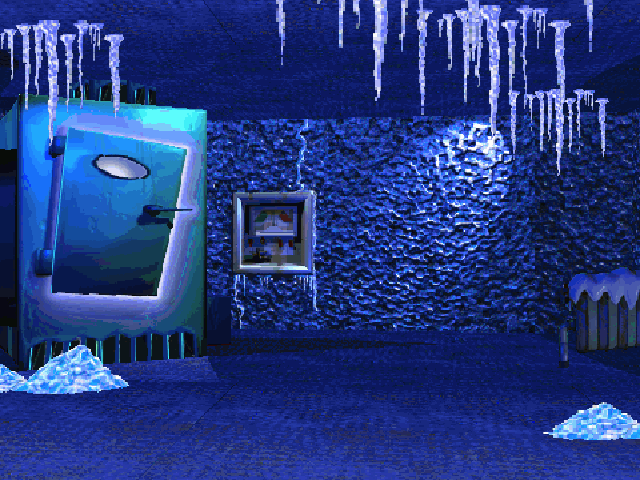 Goosebumps Attack of the Mutant (Windows) screenshot: The freezer room